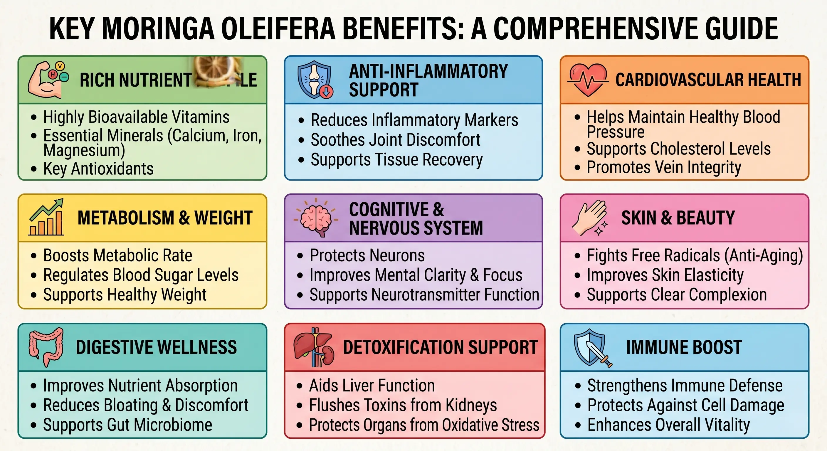 Organic moringa oleifera leaf nutrition benefits every age India wellness sourcing buyer guide